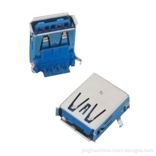 USB Connector, 3.0mm, Female, Horizontal Right Angle, A Type, 8341New